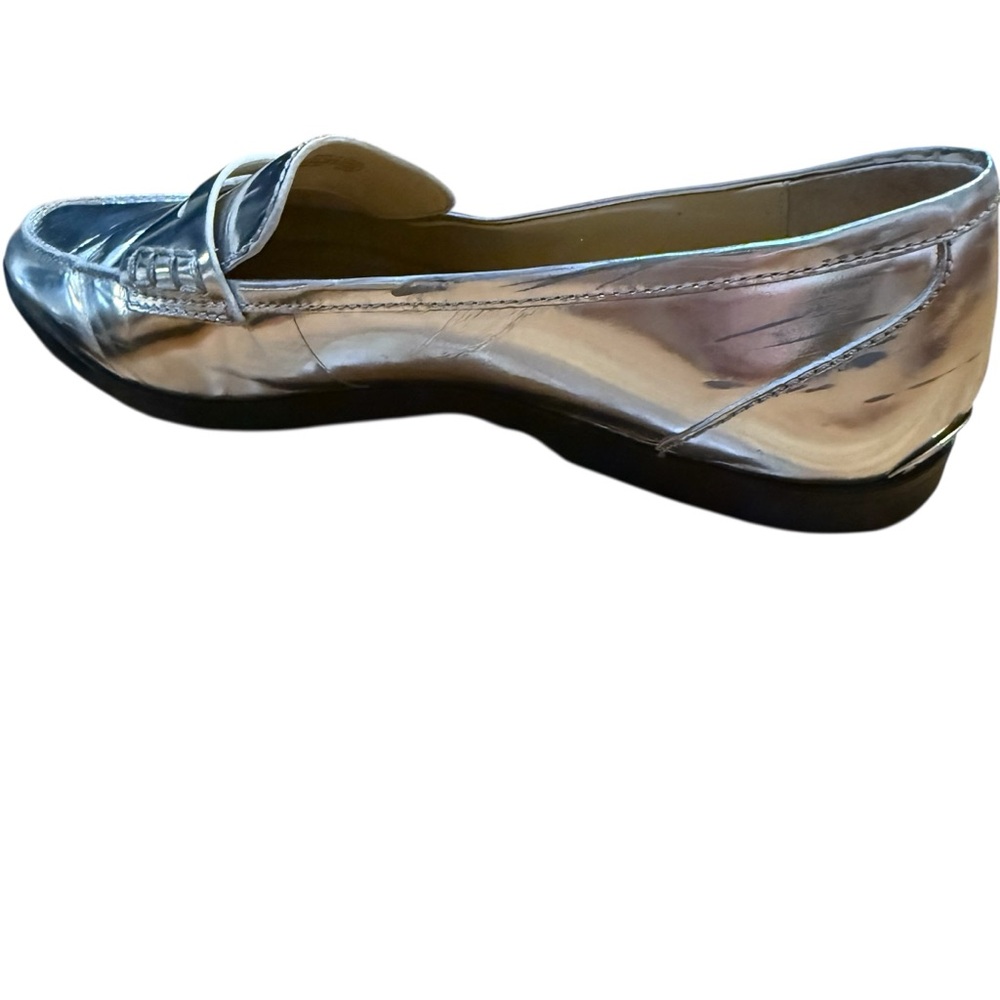 MICHAEL Michael Kors Women's Silver Chrome Loafers - Picture 3 of 7